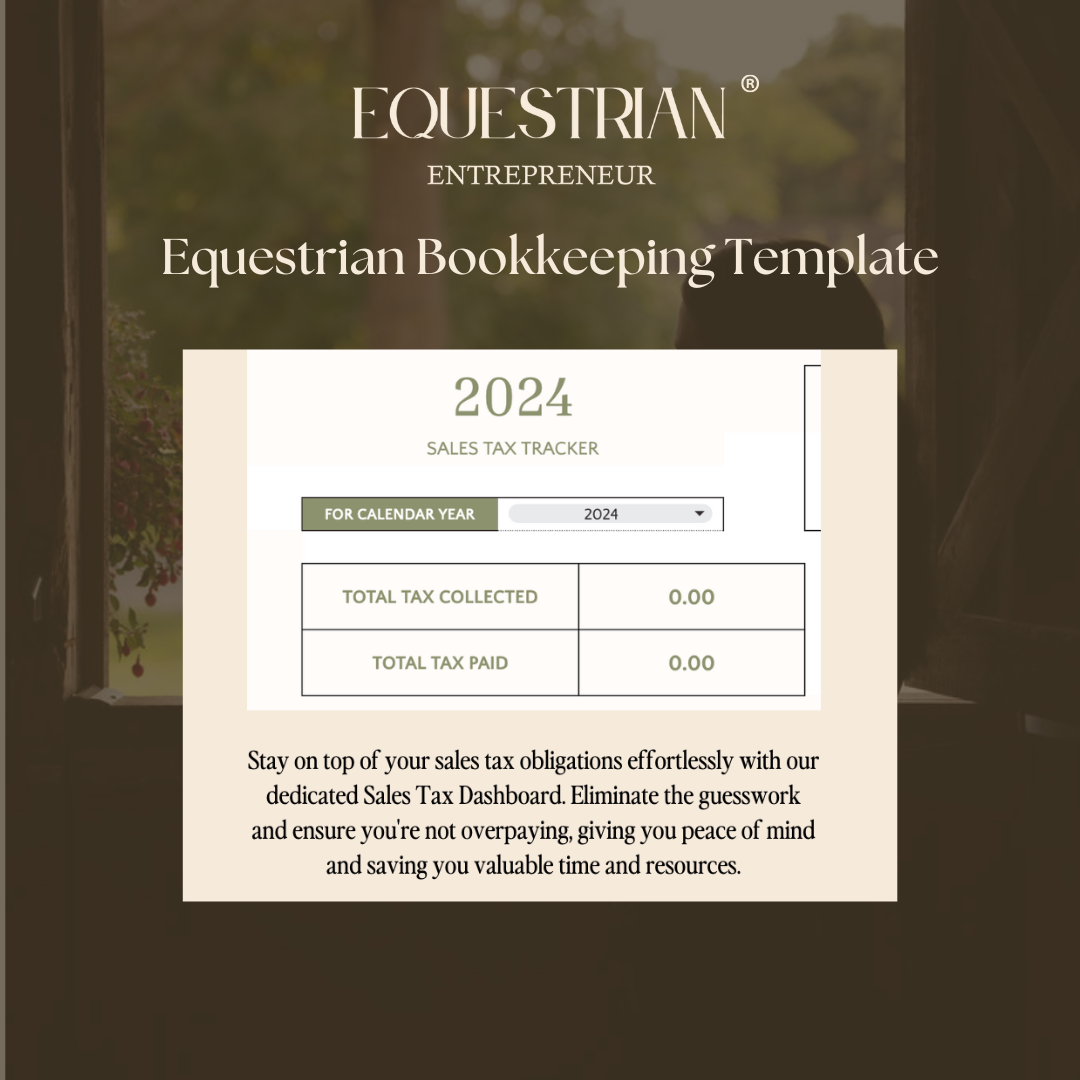 Equestrian Entrepreneur Bookkeeping Template