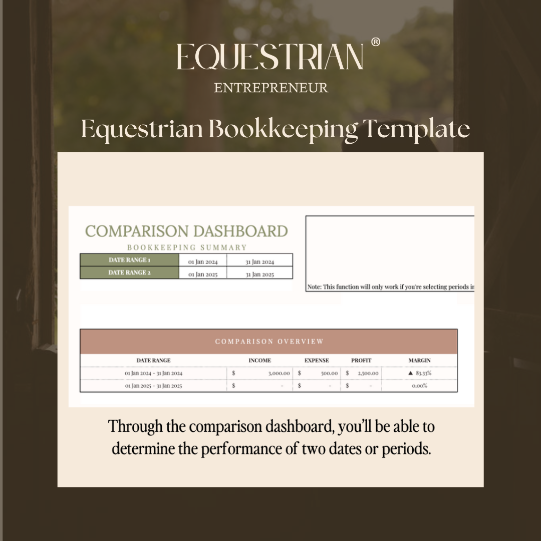 Equestrian Entrepreneur Bookkeeping Template